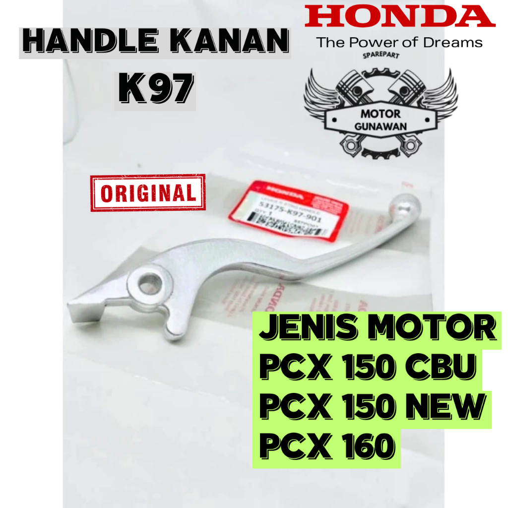 53175-K97-901 ORIGINAL Handle Rem Tuas Kanan Lever Right K97 PCX 150 CBU PCX 150 NEW PCX 160