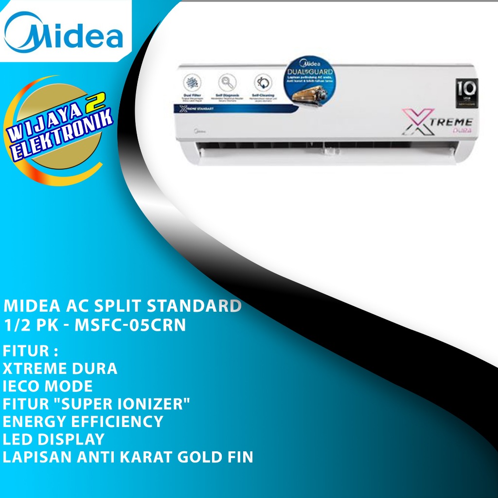 AC Midea MSFC-05CRN2  AC Split MIDEA 0.5PK Super Cool MSFC05CRN2X