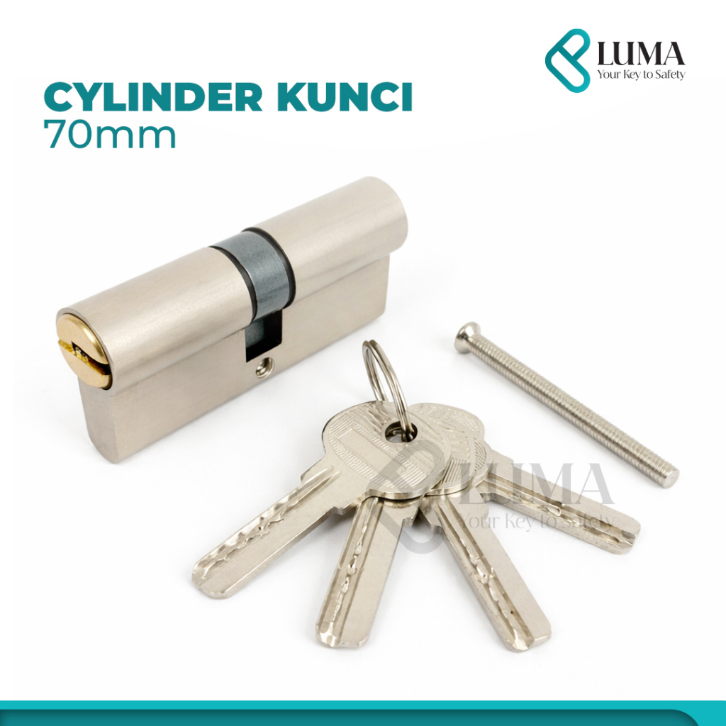 Silinder Kunci 7cm / Cylinder Kunci 70mm / Kunci Silinder - 4 Anak Kunci