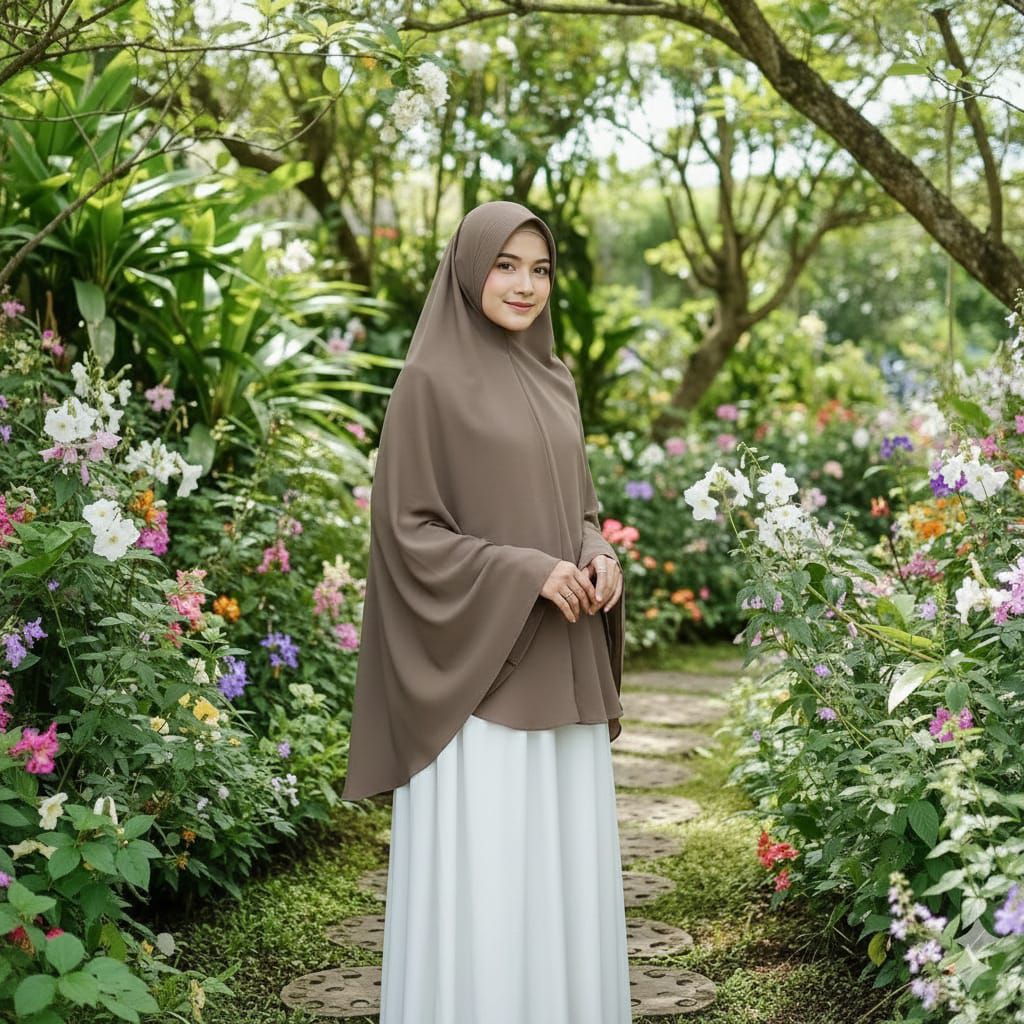 Jilbab Syar'i  jumbo XXXL Polos Jersey Premium Khimar Syar'i Jumbo