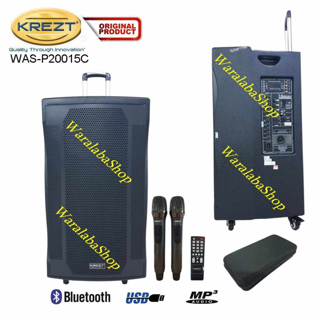 SPEAKER  PORTABLE MEETING KREZT WAS-P20015C  PORTABLE WIRELESS 15 INCHI FREE 2 MIC