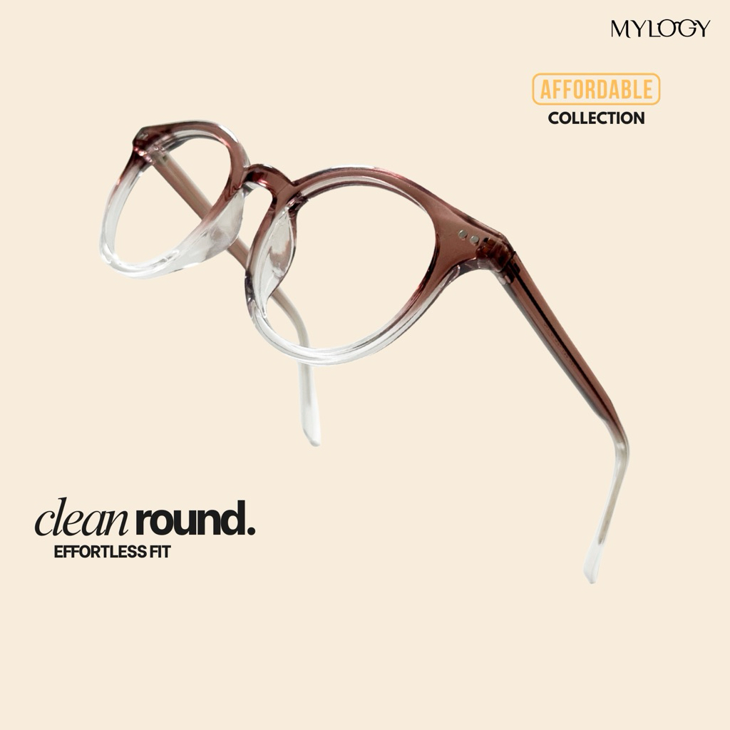 MYLOGY - BUBU | Frame Kacamata Bulat | Kacamata Minus / Plus / Silinder Unisex Pria dan Wanita