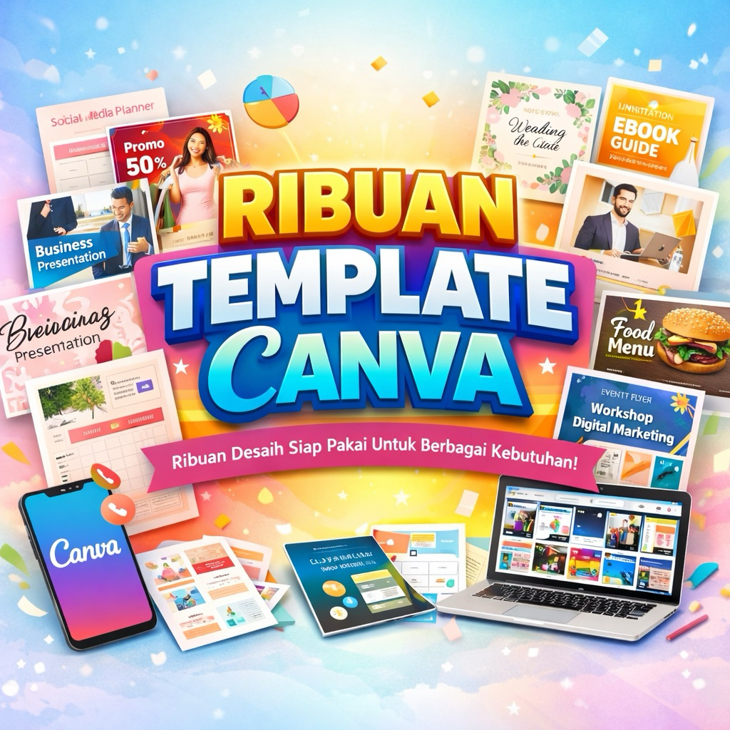 RIBUAN TEMPLATE CANVA PREMIUM
