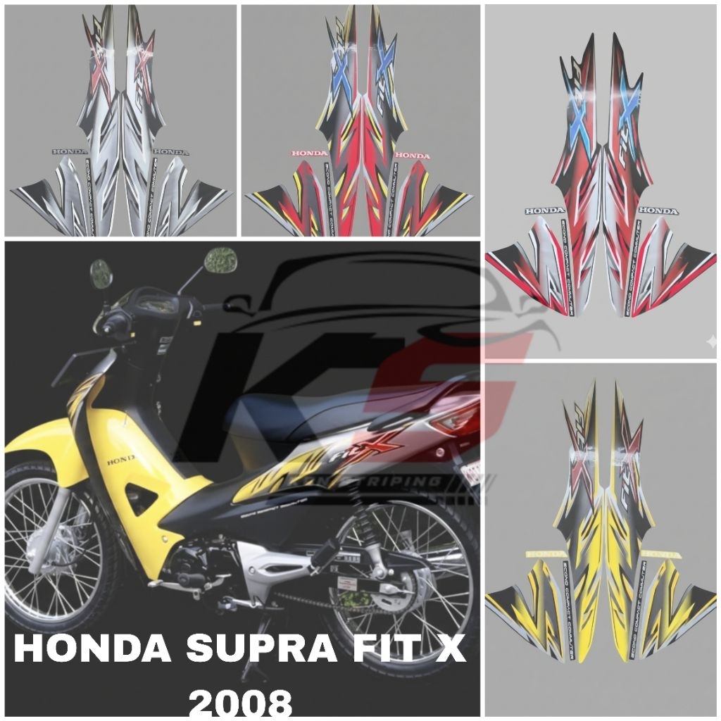 STICKER STRIPING MOTOR HONDA SUPRA FIT X 2008