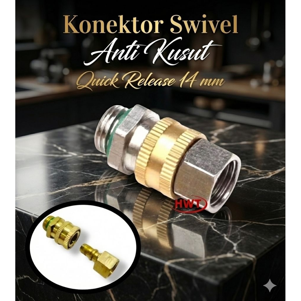 Quick Release Anti Kusut / Nepel Anti Kusut 14 MM / Nepel Anti kusut Selang Sanchin /Konektor Selang