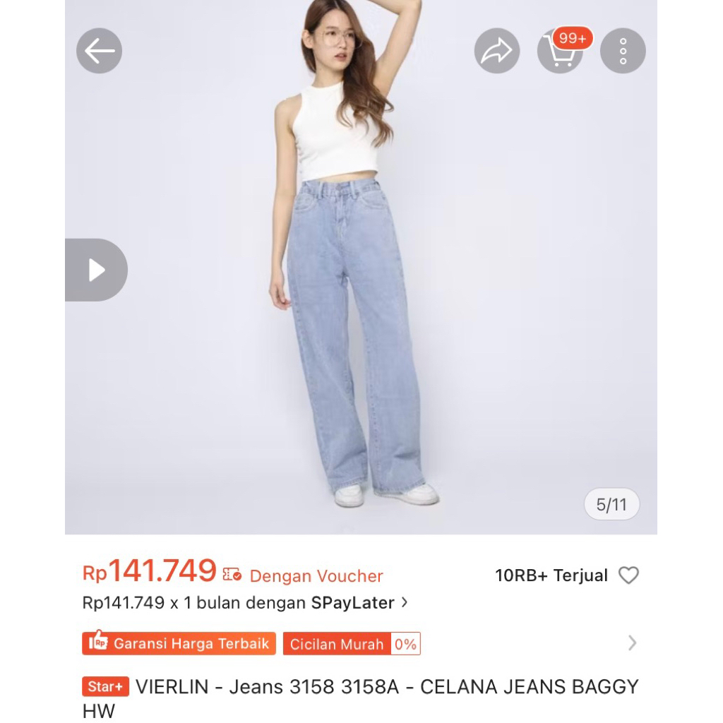 Celana Jeans Vierlin(preloved)