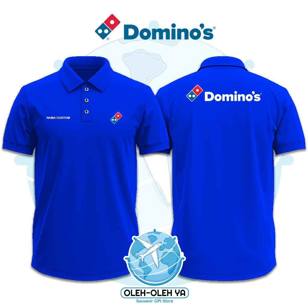 Oleh Oleh Ya Kaos Kerah Wangki Polo Shirt Kaos Kerja Wangki - Domino's Pizza Indonesia - Sablon DTF 