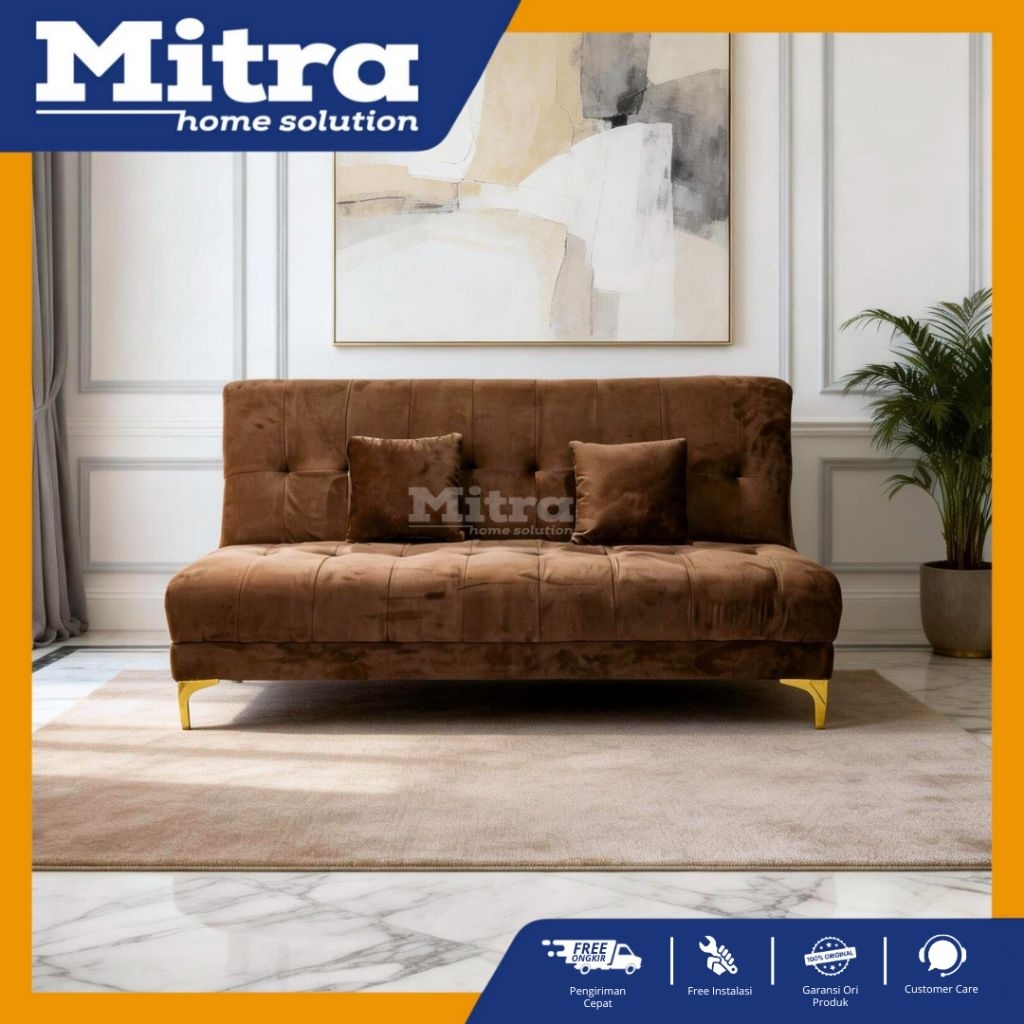 Sofabed harga promo/sofa bed warna coklat,sofa bed kain bludru/sofa bed reclening