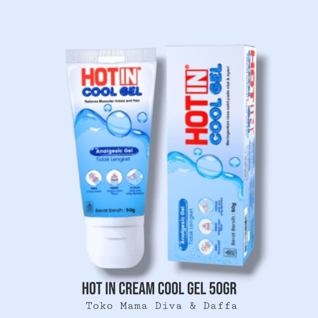 HOT IN Cream Cool Gel 50gr – Krim Pendingin Nyeri Otot & Pegal Linu