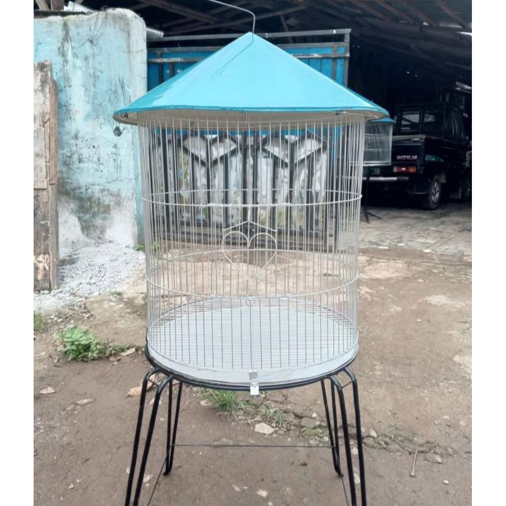 sangkar besi bulat untuk burung atau ayam