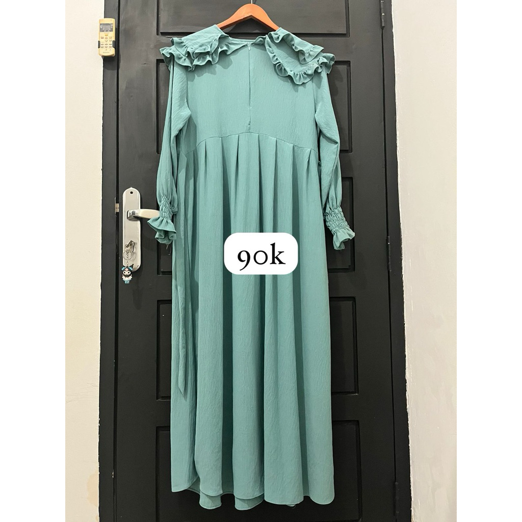 gamis/dress hijau tosca