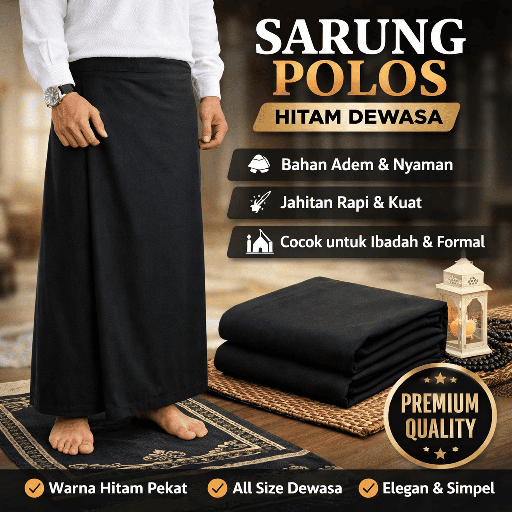 sarung hitam asli khas bali