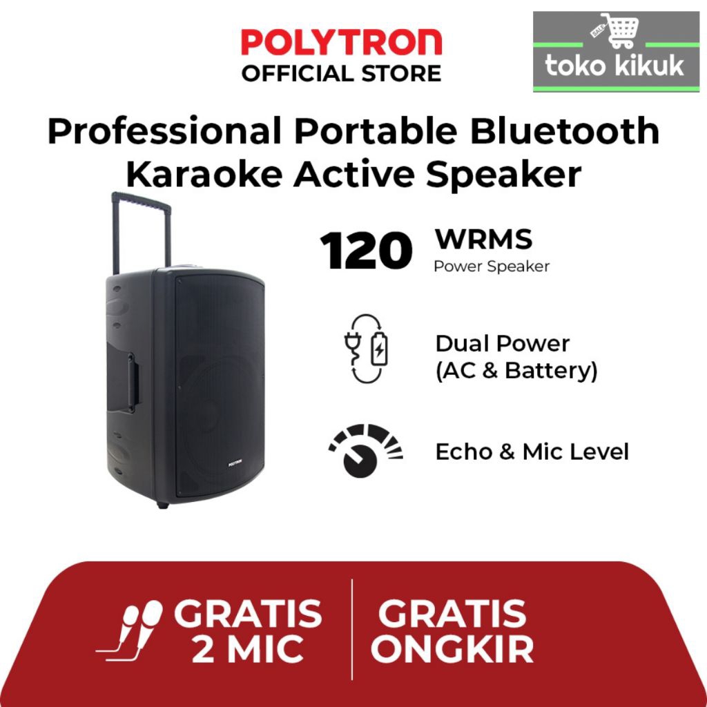 POLYTRON PASPRO 15F3 PROFESSIONAL SPEAKER AKTIF 15 INCH PAS PRO15F3