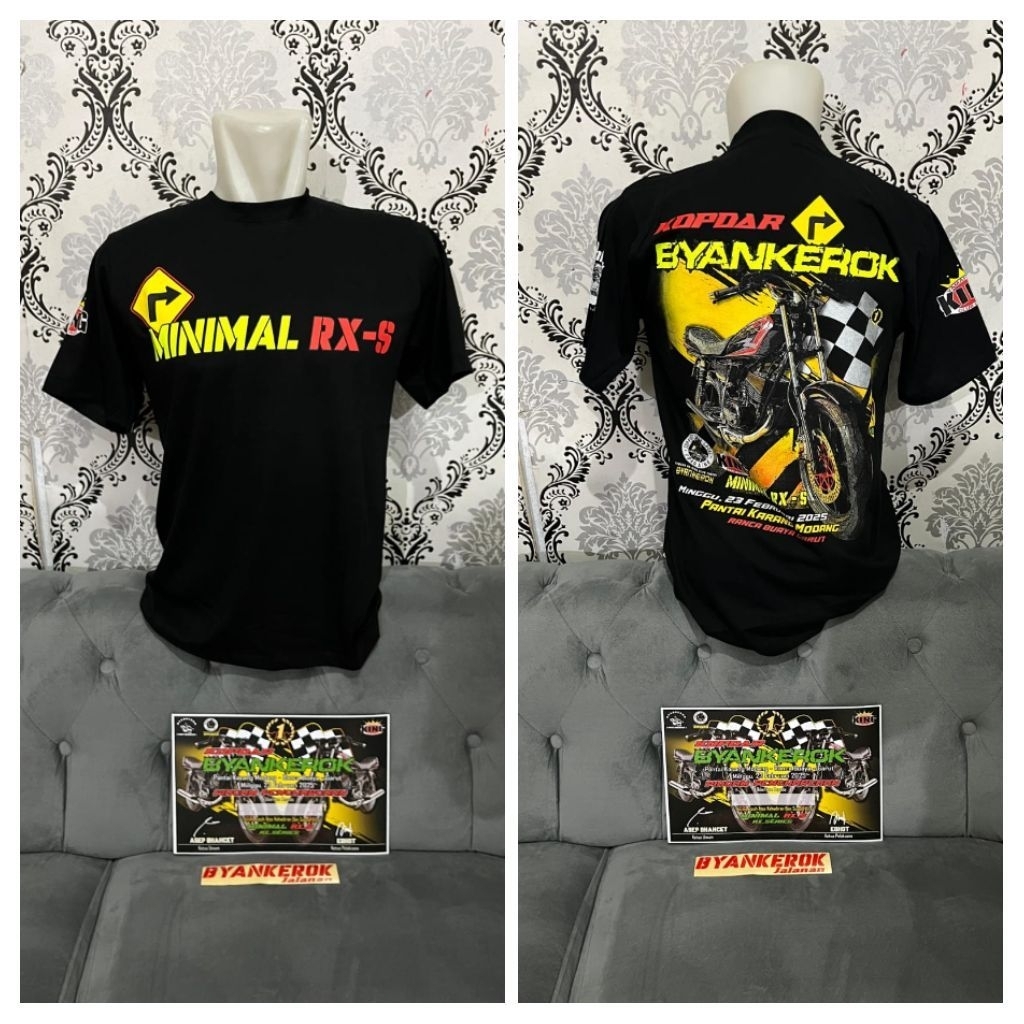 Jaket Kaos Motor RX King Byankerok YRCC / waistbag byankerok