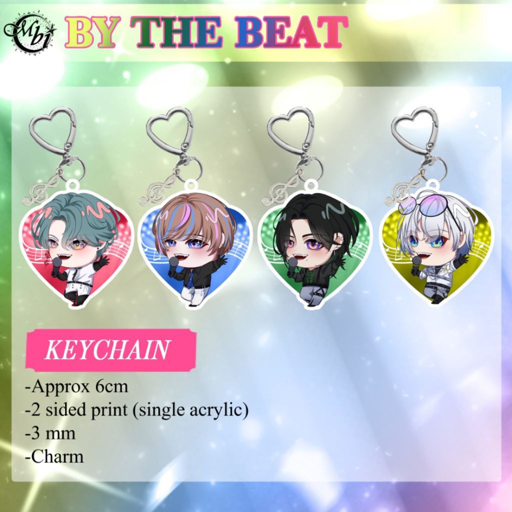[FanMerch] BY THE BEAT NIJISANJI EN - KEYCHAIN