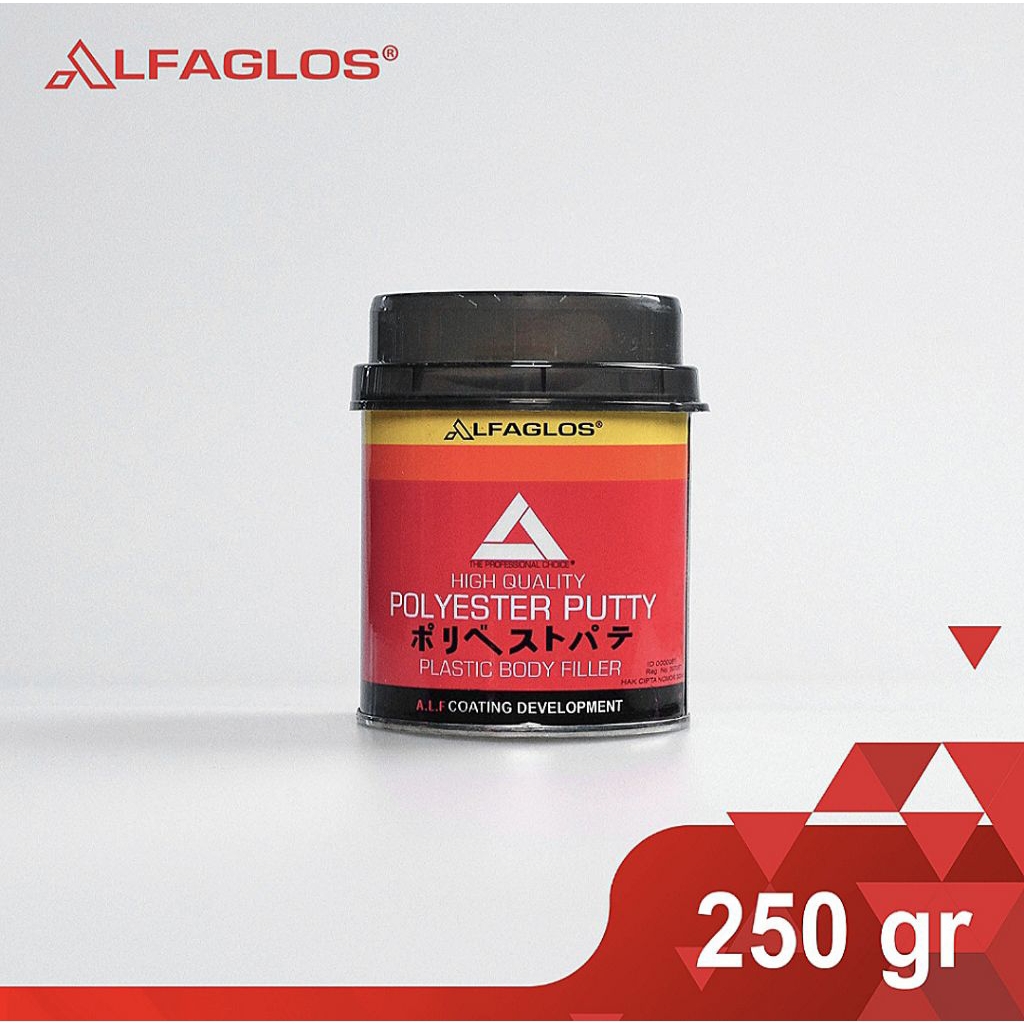 DEMPUL ALFAGLOS 250GR 1/4KG + HARDENER || DEMPUL KAYU PLASTIK BESI ALFAGLOS