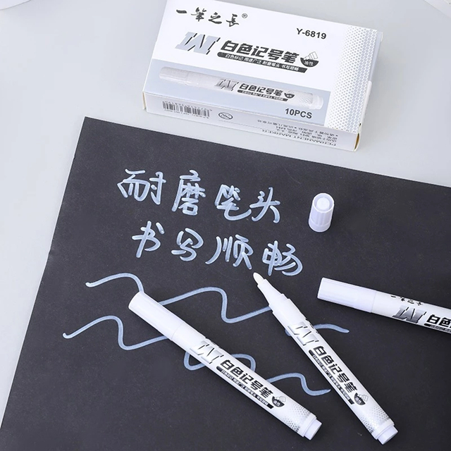 Spidol Putih Permanen Tahan Air Anti Luntur Spidol Putih Akrilik Tidak Luntur