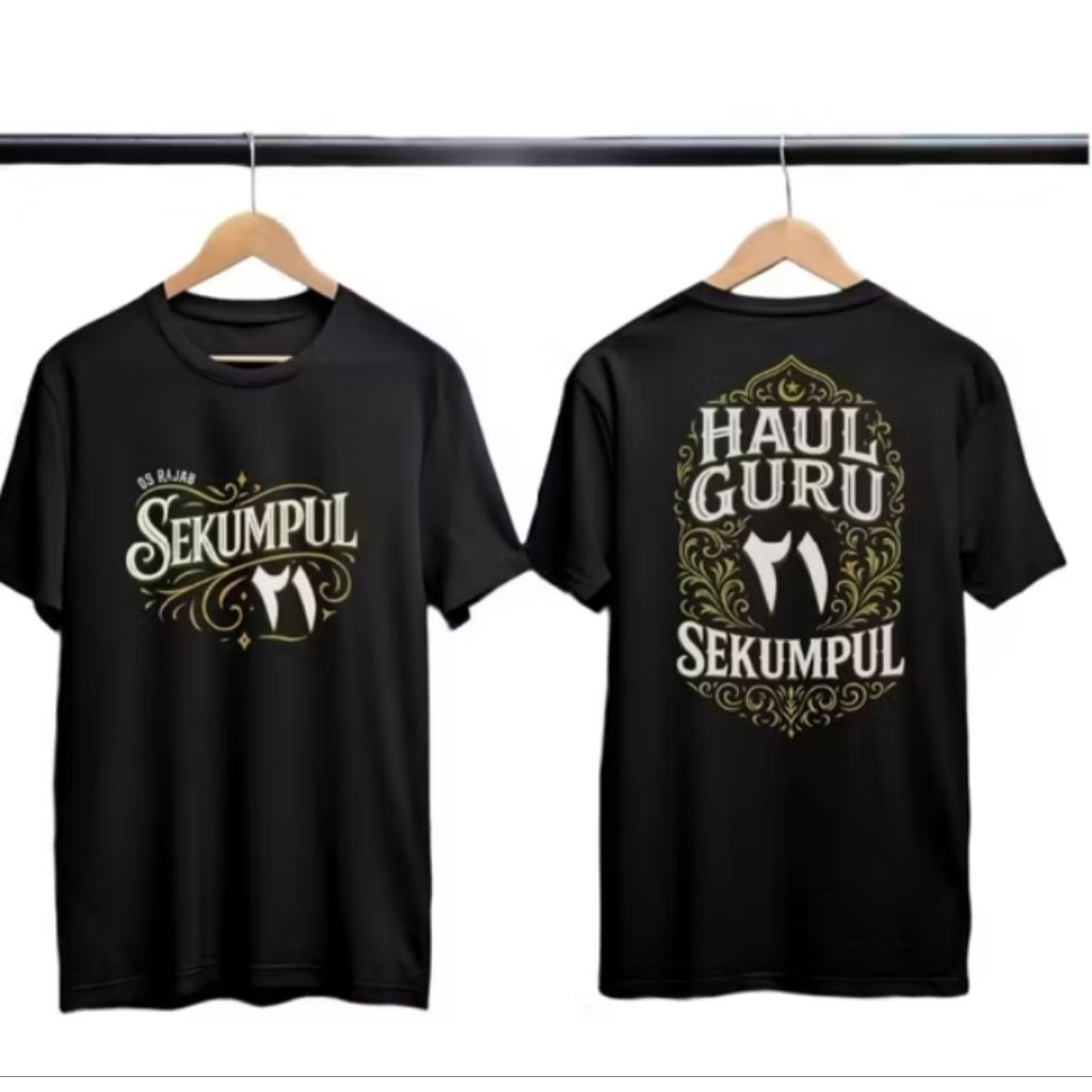 Kaos Sekumpul 21 Haul Guru Sekumpul Kaos Distro Pria Wanita Bahan Adem & Nyaman