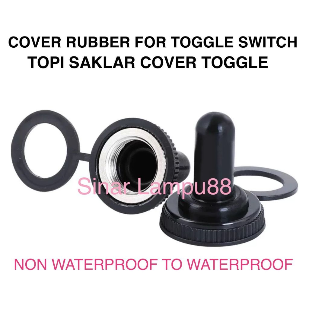 KARET TUTUP TOGGLE BESAR /COVER SWITCH WATERPROOF TOGGLE SWITCH CAP 12MM TOGGLE TOPI SAKLAR COVER TO
