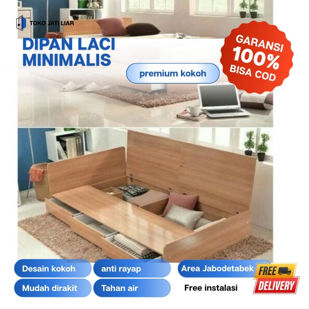 dipan minimalis kayu mahoni asli ranjang kayu tempat tidur minimalis