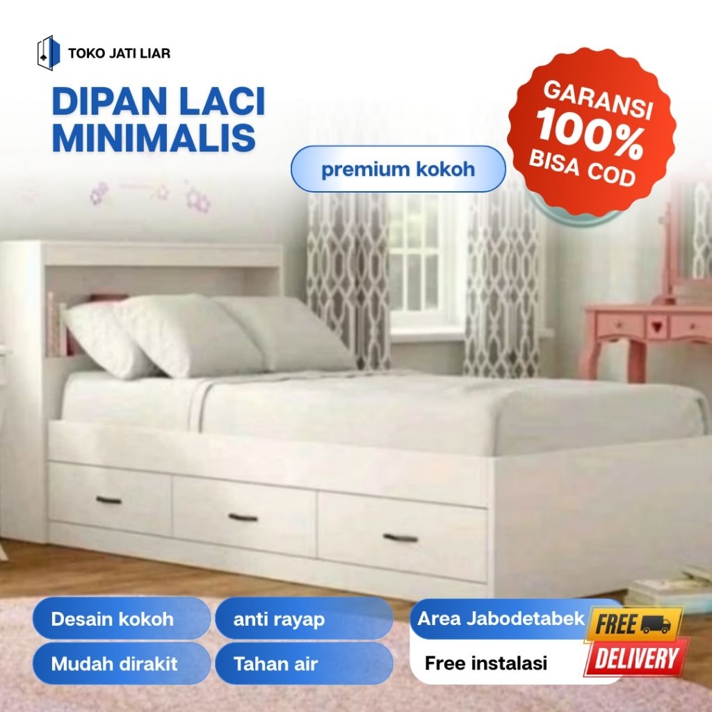 dipan kayu mahoni asli tempat tidur minimalis kayu