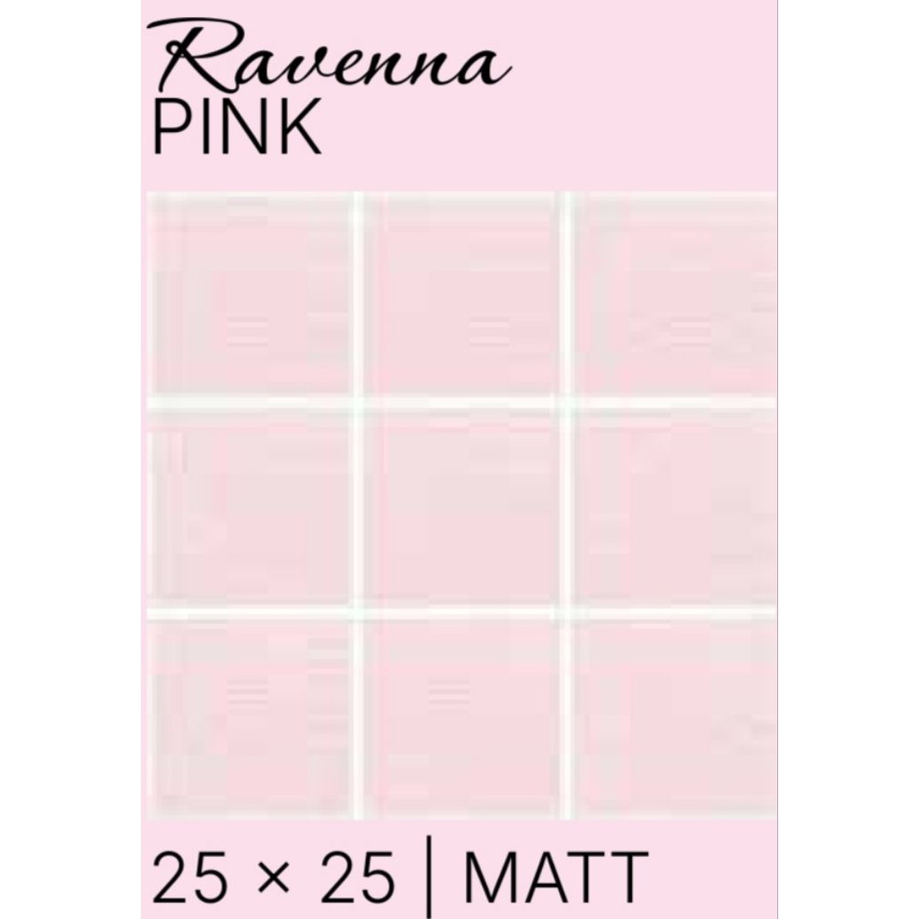 Keramik Merk Asia Tile Ravenna Pink/Blue/Brown/Green ukuran 25x25 cm tekstur Matt