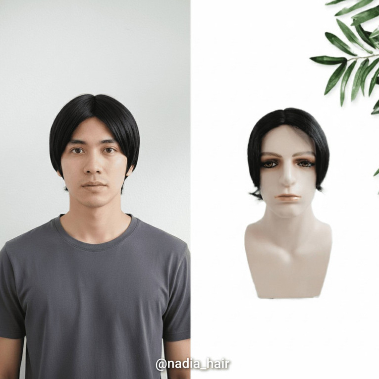 Wig Pria Pendek/Wig Pria/Wig Pria 05/Wig Pria Modern/Wig Pria Kekinian