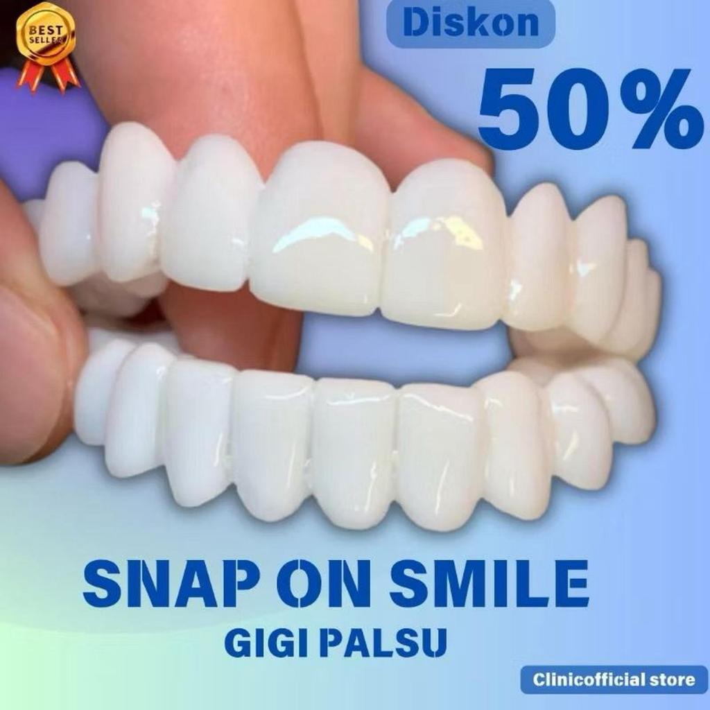 Snap On Smile Veneers Gigi Palsu Atas Bawah Original Gigi Satu Set