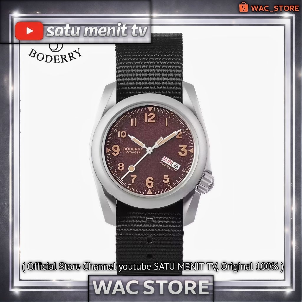 NEW BODERRY VOYAGER FULL TITANIUM TEKSTUR DIAL SEIKO NH35 A AUTOMATIC JAPAN MOV  SAFIR + AR COATING 