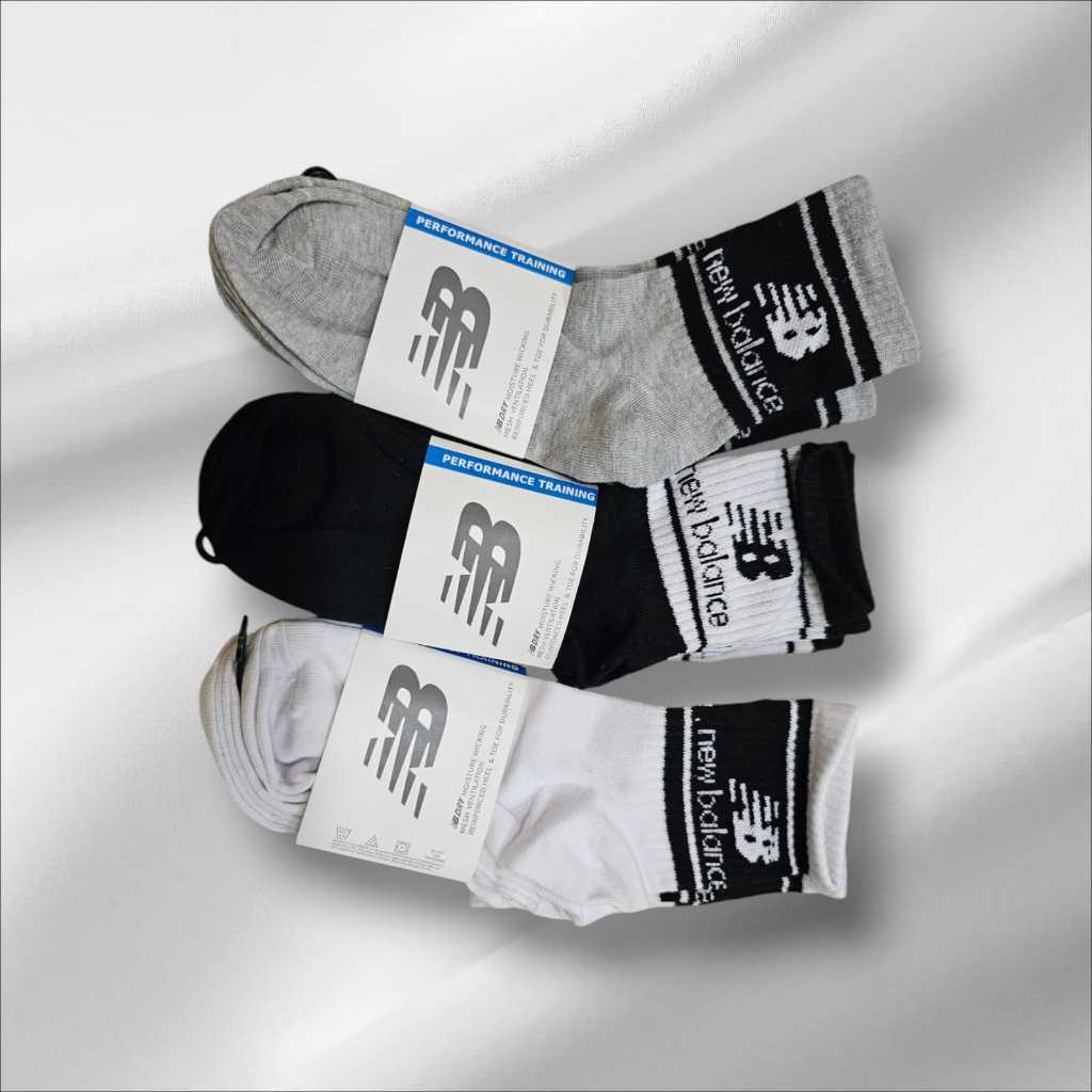 Kaos Kaki NB New Bal*nce Kaos Kaki Cowok Cewek Sport Socks Tebal Quarter Cutting Mata Kaki Unisex Pr