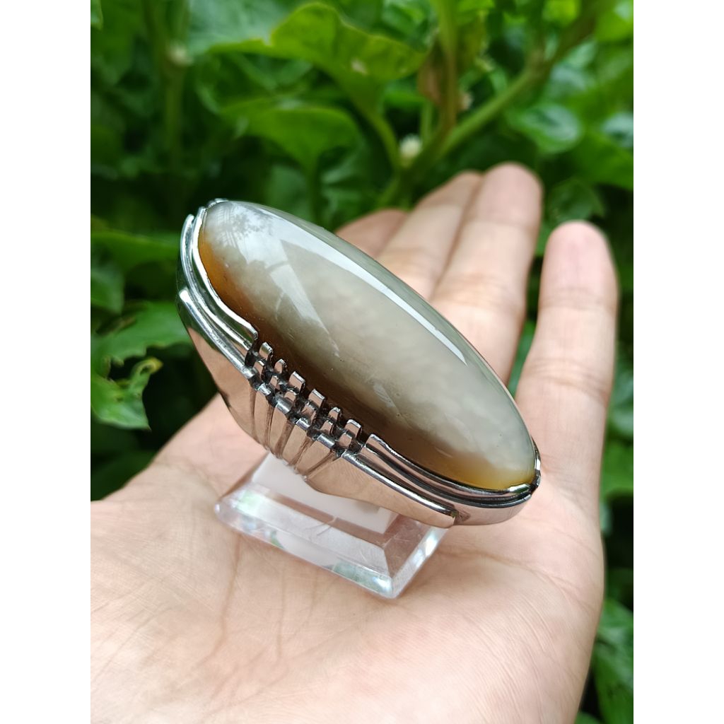 cincin akik pandan semu lumut sisik betok top quality