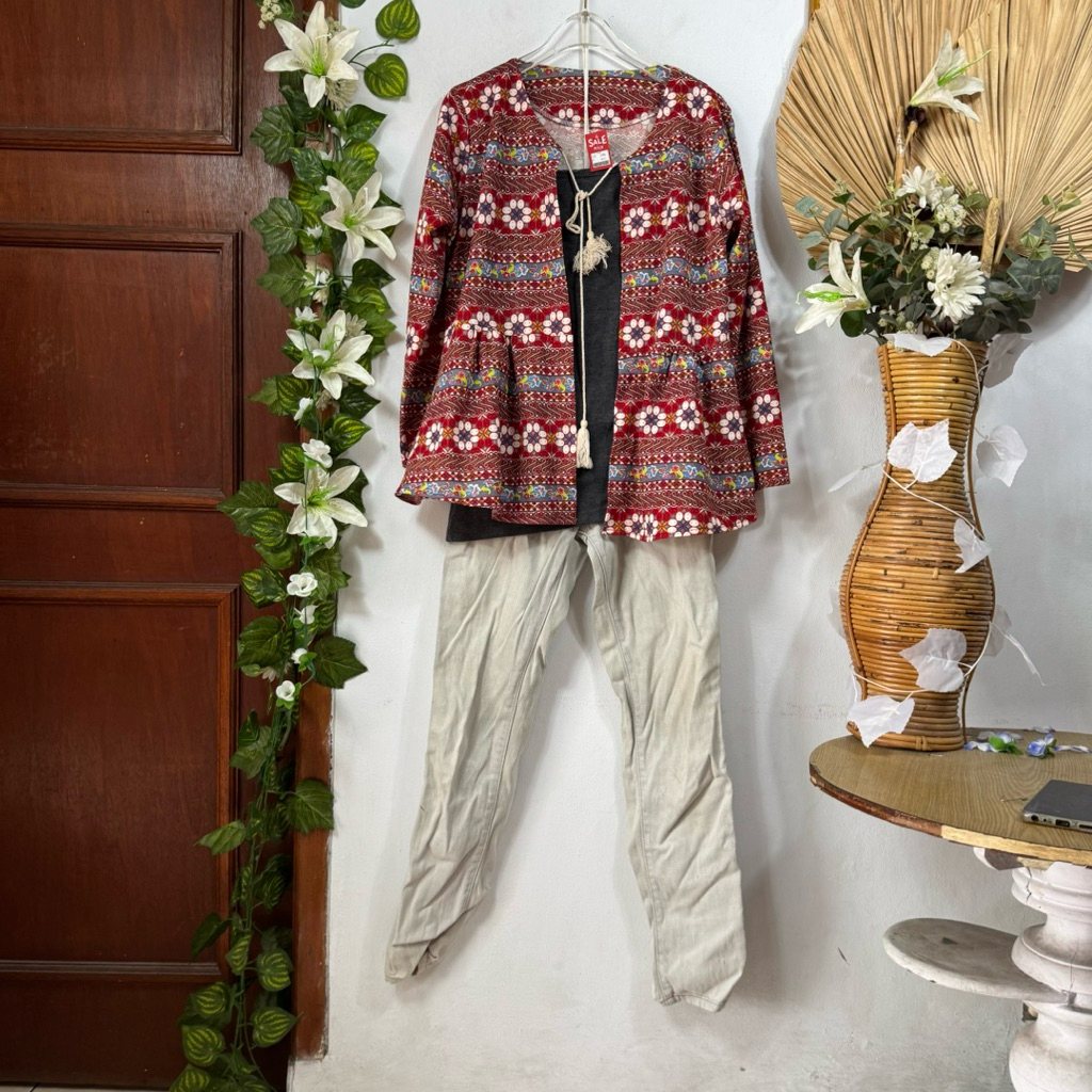 Set Atasan Outer Celana Jeans