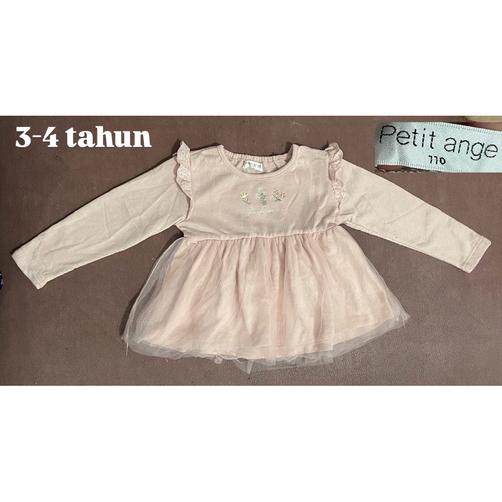 Atasan Tutu Babydoll Anak Perempuan Usia 3-4 Tahun / OOTD Kekinian Anak Cewek 3 Tahun