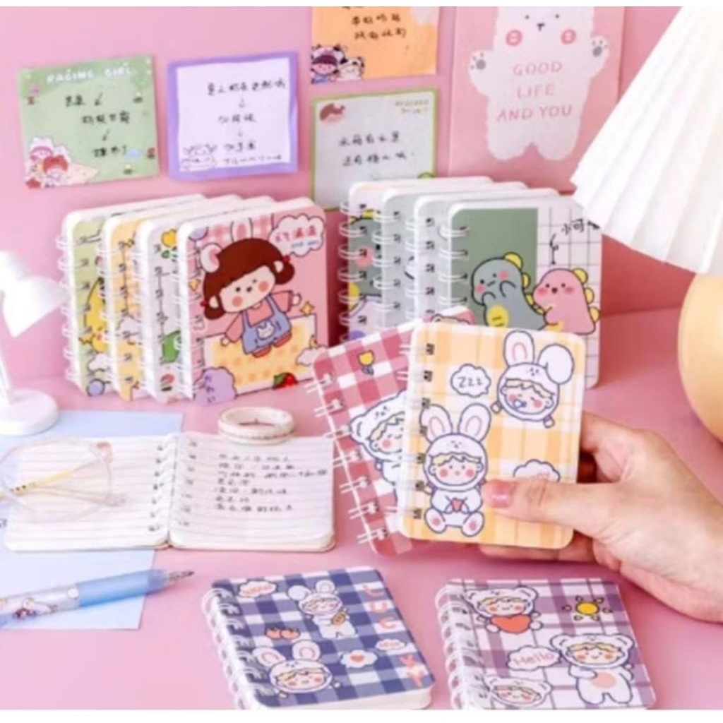 Buku Catatan Kecil Notebook Ring Motif/Notebook Ring Motif/Buku Catatan Ring