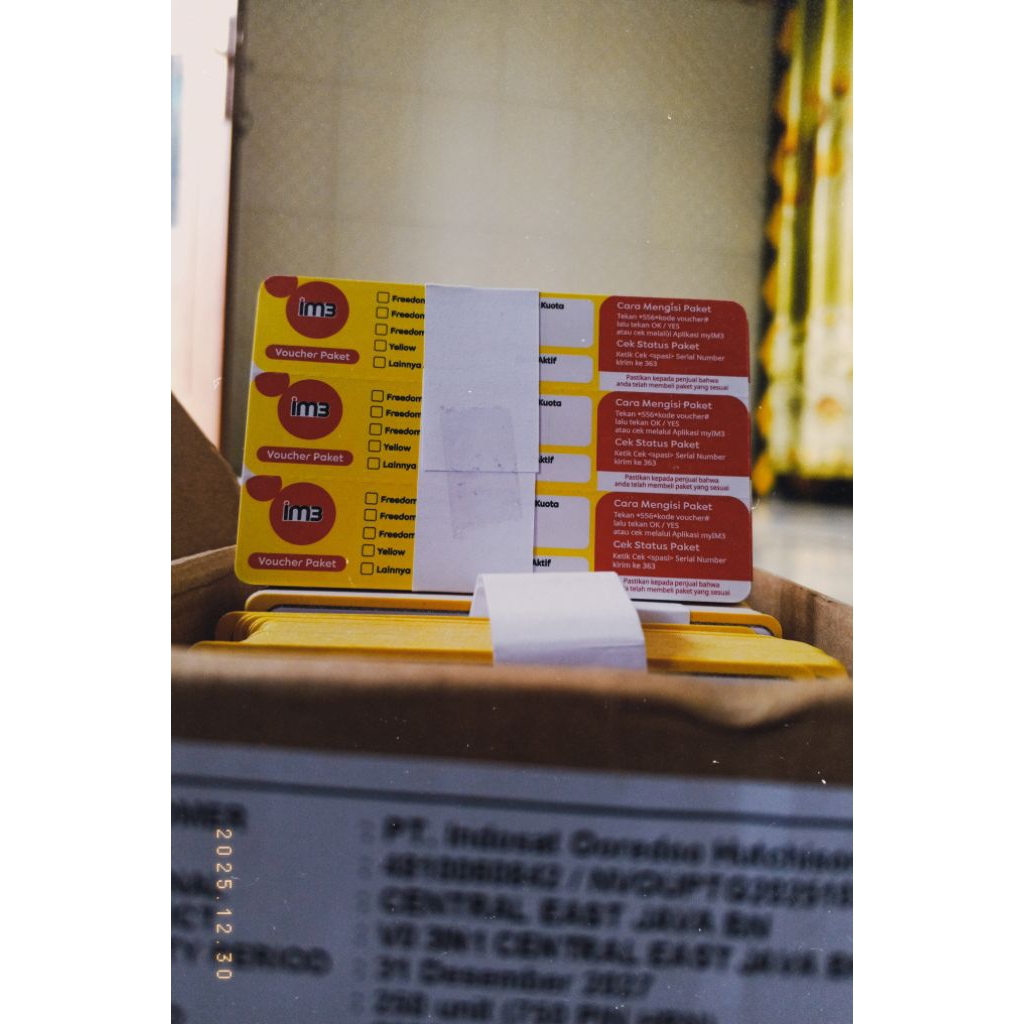 kartu Voucher Kosong IM3 Indosat NASIONAL bahan inject (COD)