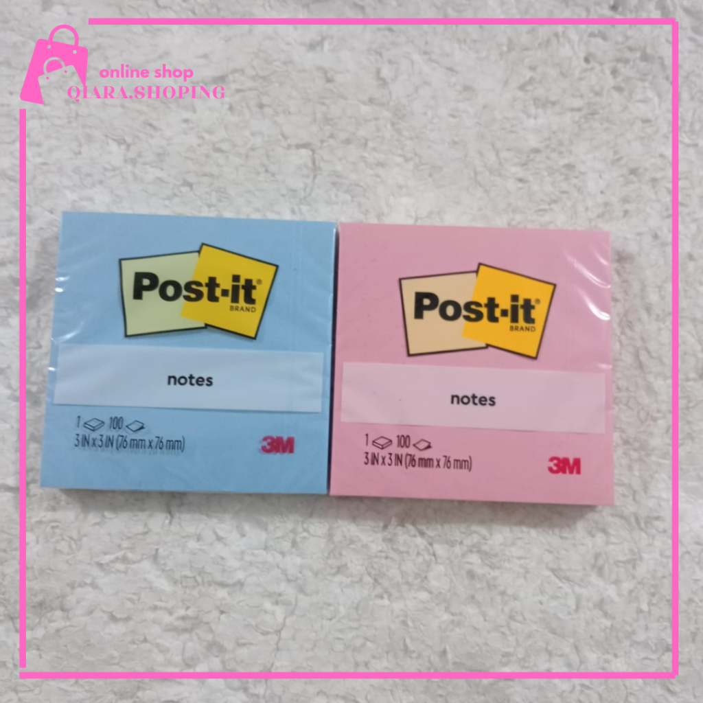 3M Post it sticky notes 76 X76mm 100L Penanda halaman praktis 654-1CB 654-1MP