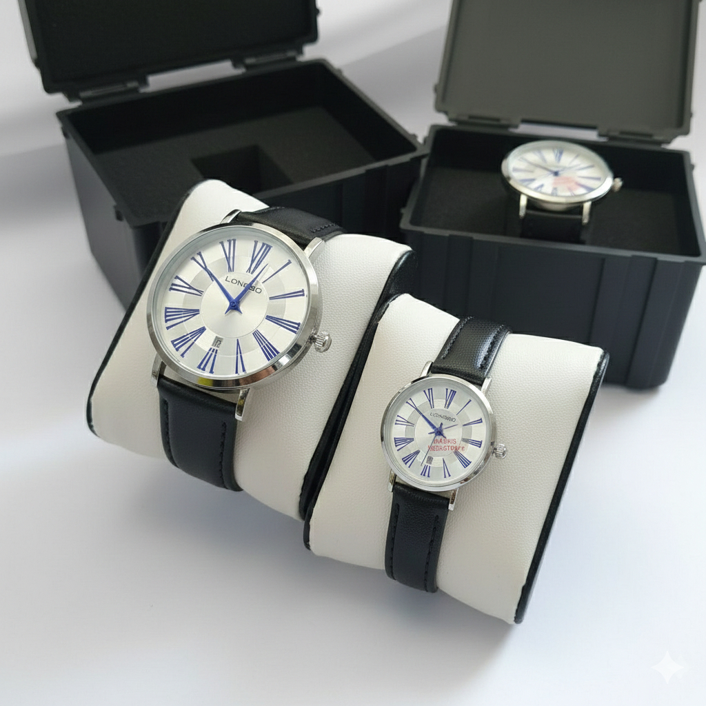 Jam Tangan LONGBO Kulit 7472 Wanita dan Pria Waterresist Original