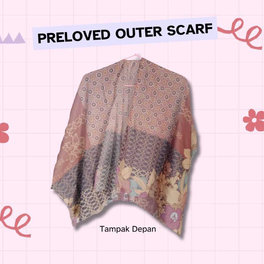 Preloved Outer Scarf Blazer Outer