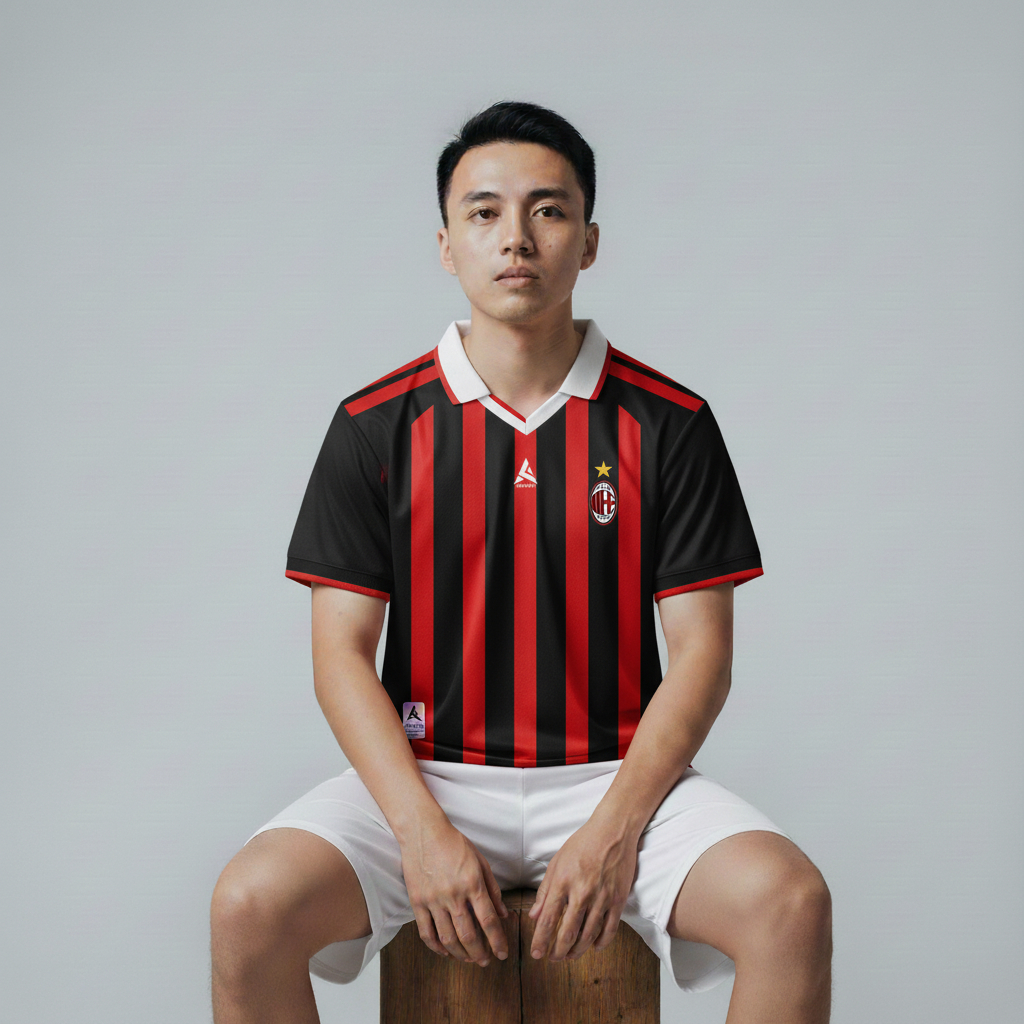 ATHLETIC SPORTWEAR - Jersey Vintage Bola Fantasy Milan Home 2009-10 Fullprinting Casual - Atasan