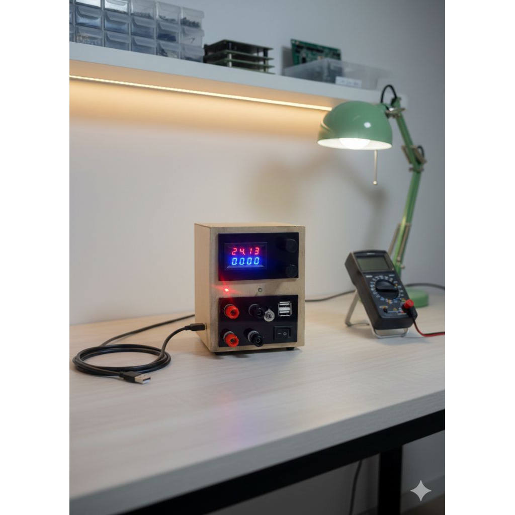 POWER SUPPLY VARIABLE 24V 8A Dengan Voltmeter 4 Digit