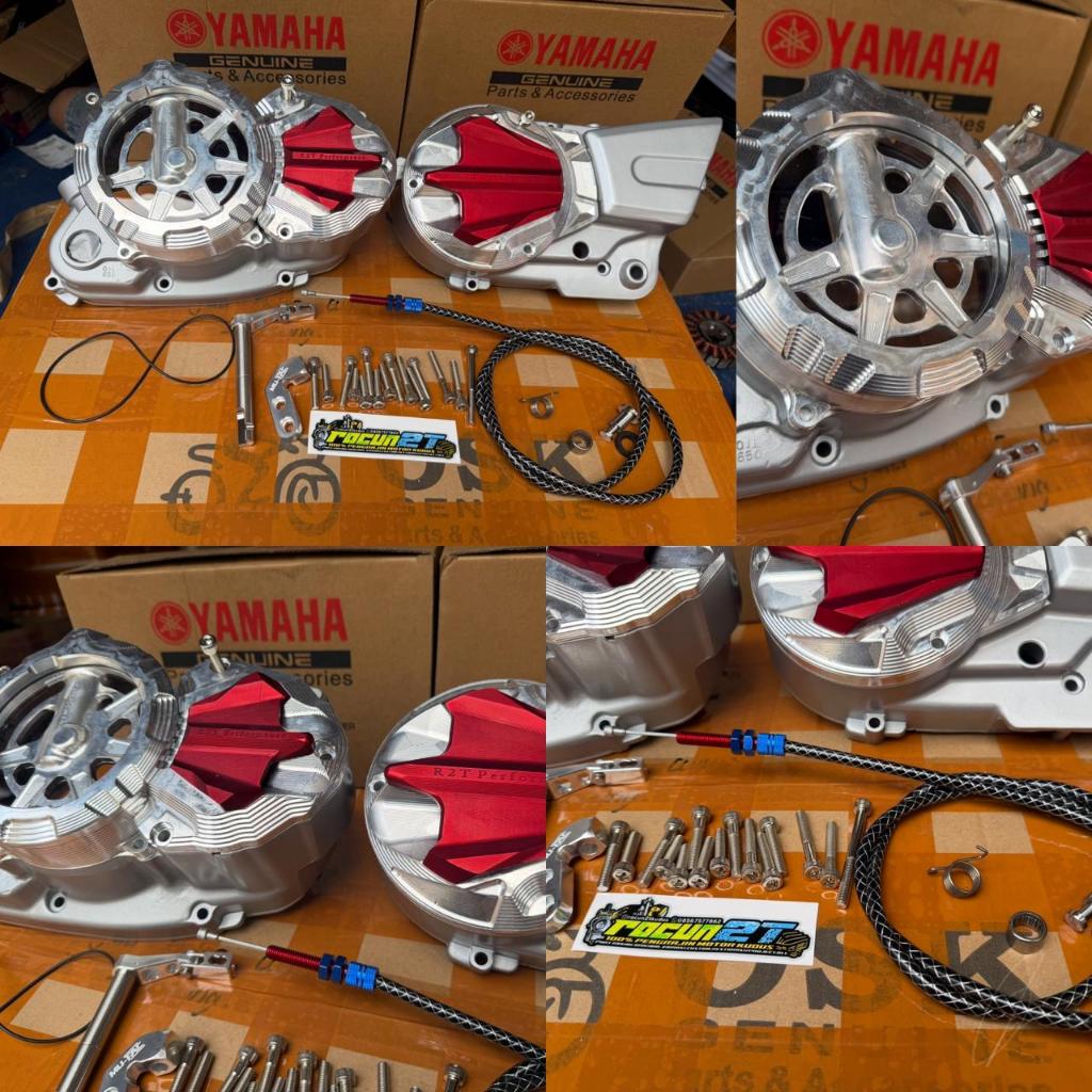 BAK KOPLING RX KING NEW SEMI ALA2 BILLET KOPLING KANAN SILVER MERAH SILVER