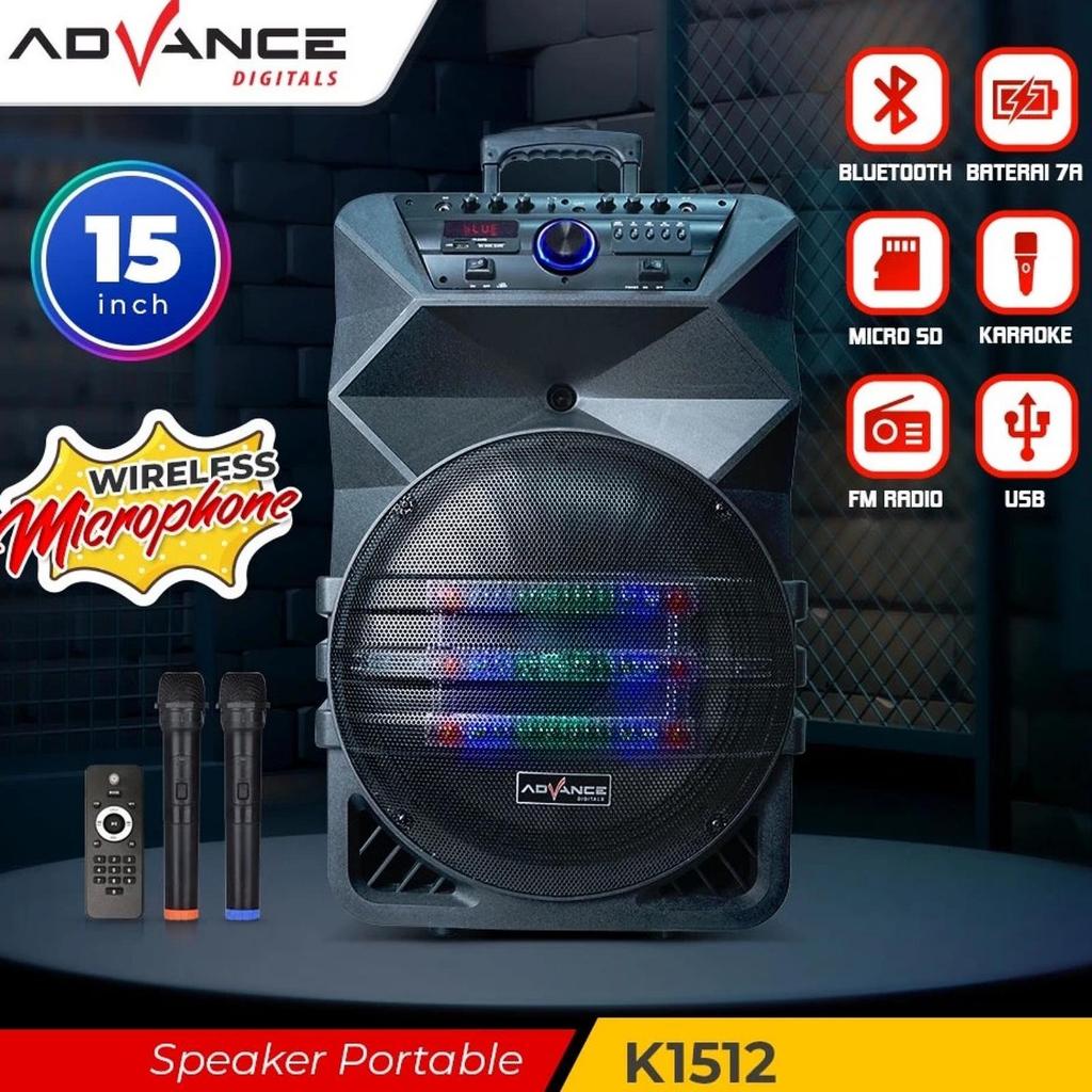 ADVANCE K1512 | K-1512 SPEAKER BLUETOOTH KARAOKE - GARANSI RESMI