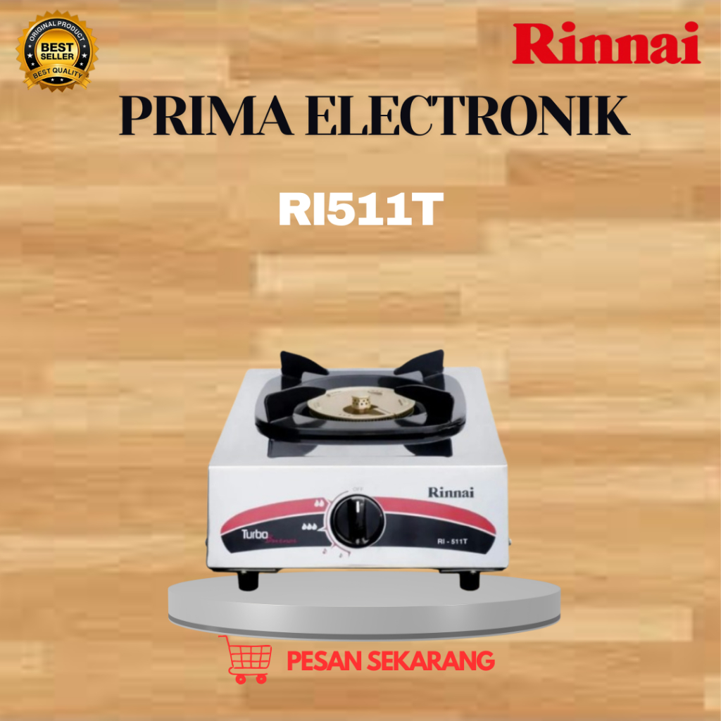 RINNAI KOMPOR GAS PORTABLE 1 TUNGKU RI 511 T/RI511T/RI511 T/RI 511T/RI-511T/ORIGINAL RINNAI/GARANSI
