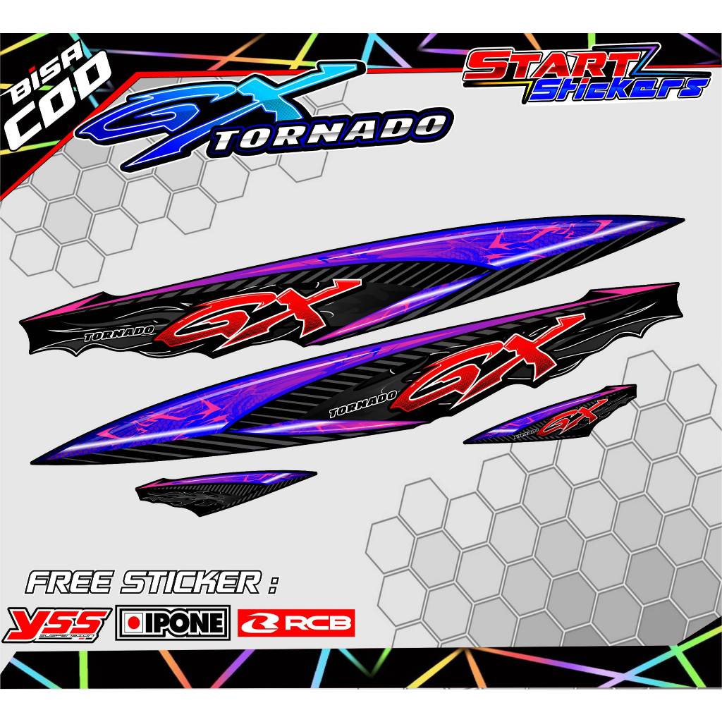 STRIPING VARIASI SUZUKI TORNADO GX / STICKER LIST VARIASI MOTOR GX TORNADO