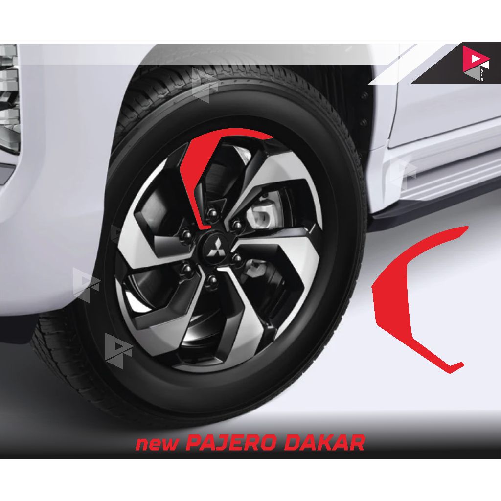 Stiker Velg Mitsubishi Pajero Sport Dakar new 2024