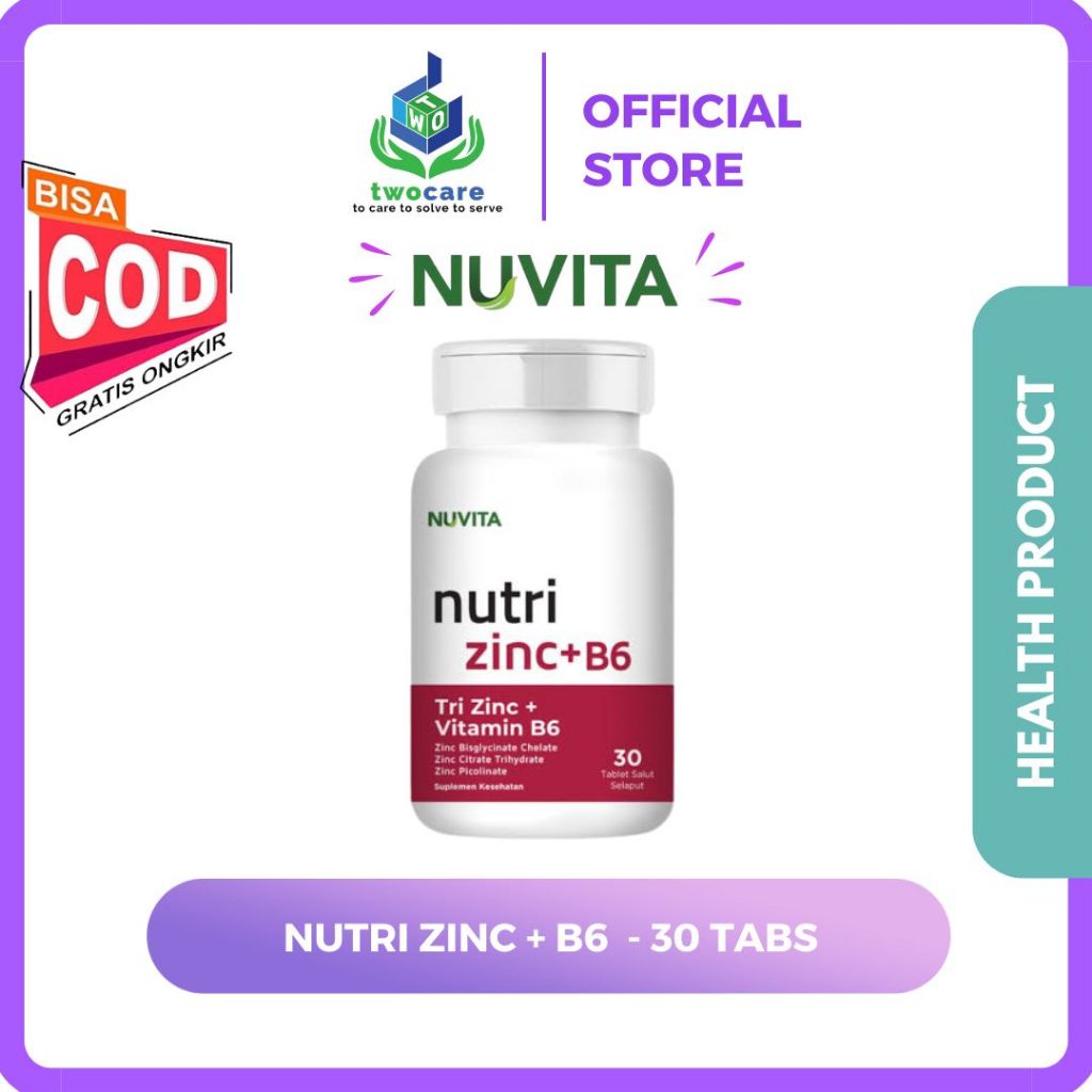 Nuvita Nutri Tri Zinc + Vitamin B6 isi 30 Tablet