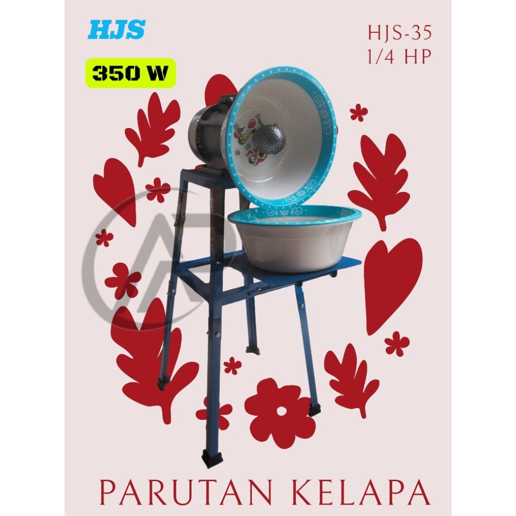 Mesin Parut Kelapa Granat Kukur Listrik/Coconut Paring ¼ HP 350 W - HJS