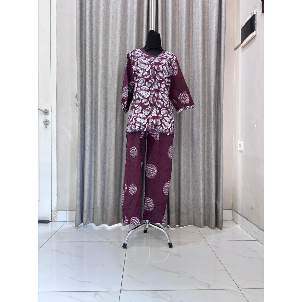 Setelan Celana Batik Wanita Modern Pekalongan Batikisaa Elsa