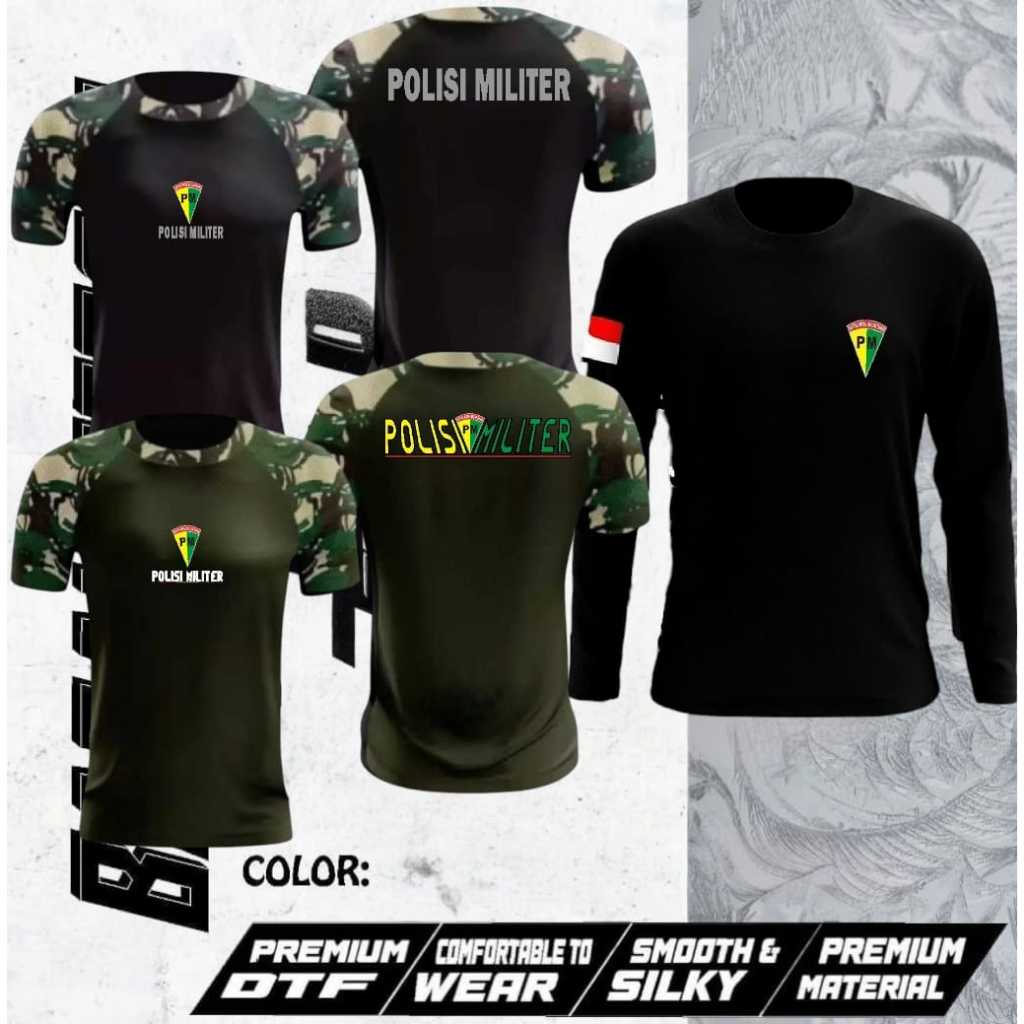 kaos Regland POLISI MILITER /Jersey Regland PM /Baju Lengan Panjang Militer