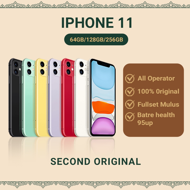IBOX IP 11 256GB/128GB/64GB IPHONE 11 IBOX ID/A GOOD CONDITIONS FULLSET MULUS SECOND BEKAS BH95%++